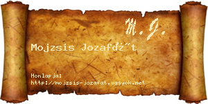 Mojzsis Jozafát névjegykártya